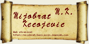 Mijobrat Kecojević vizit kartica